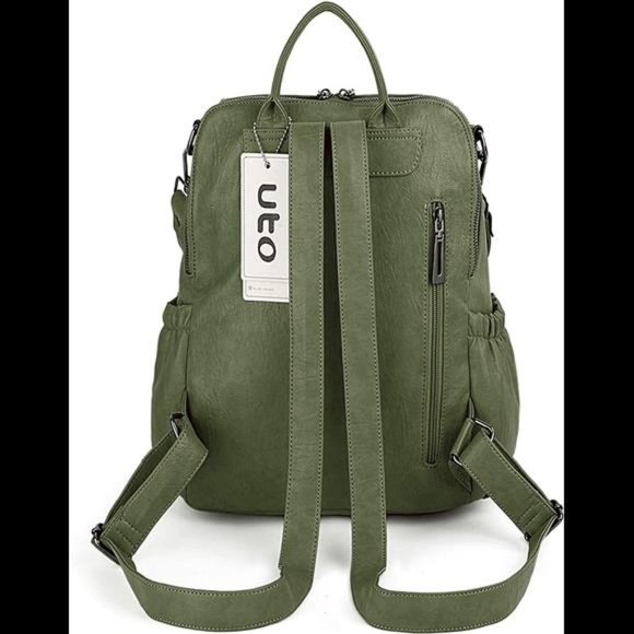 Women Backpack Purse Leather Vegan Ladies Fashion Designer Bag with Tassel - Picture 5 of 6